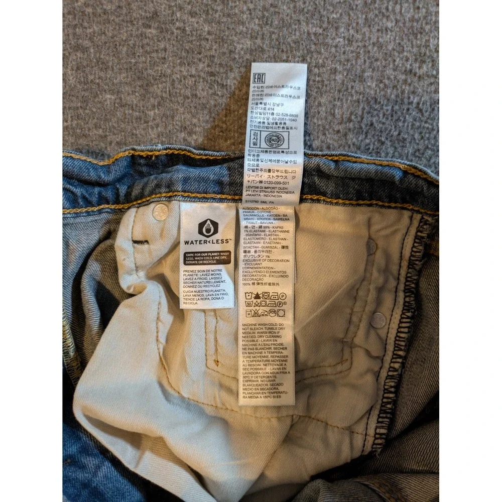 Levis Jeans Mens 511 34x32 Blue‎ Slim Fit Stretch Denim Premium Mid Rise